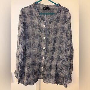 Fenini  Women’s Button Up Blouse Size XL